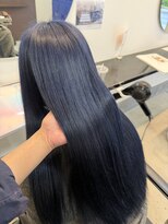 ラック 津田沼(LUCK)&nbsp;ネイビーブルーダブルカラーインナーカラーケアブリーチ