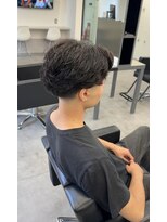 ノイセル 心斎橋(Noisyle)&nbsp;MEN’S/リバースセンターパート/ニュアンスパーマ/心斎橋