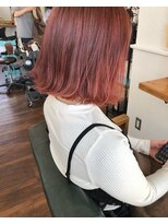 レジスタヘアーワークス (REGISTA hair works)&nbsp;チェリーピンク×ボブ