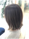 【アッシュグレー】×切りっぱなし×20代×30代