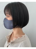 ぱつっとミニボブ
