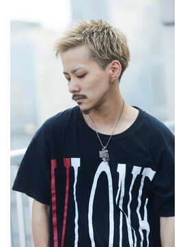 メンズサロンドットリアン(dot. lien) 【men’s salon dot. Tokyo】ブロンドショートアップバング