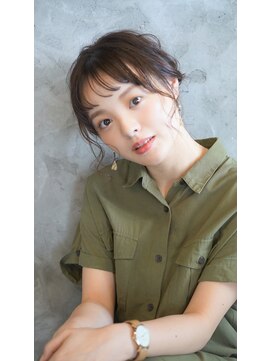 アジュール ヘアデザイン(Aju r hair design) 【ショートバング×シニヨンアレンジ☆】