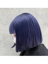 アンククロス 表参道(ANKH CROSS)&nbsp;バイオレットブルー×切りっぱなしボブ