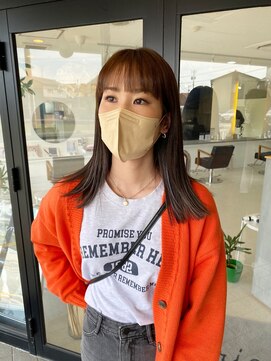 エンリッチヘア(enrich hair) ミディアムボブ インナーカラー グレージュ