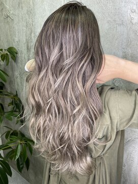 メリー ひたちなか(MERRY) 大人ナチュラル♪とろみグレージュ×ひし形シルエットセミロング