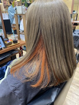 ヘアーディーシーオー(Hair Dco) ミルクティ/オレンジ/ダブルカラー／沖縄市美容室hair dco