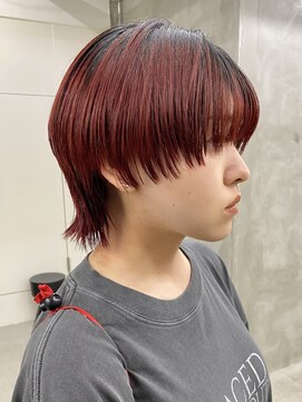 ソーコ 渋谷(SOCO) ボブウルフカット顔まわりレイヤーフェイスレイヤーショート