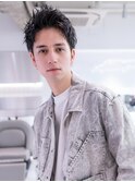 アッシュブラック/マッシュパーマ/刈り上げ/ツーブロック