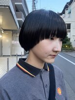 ロッソ 西荻窪(ROSSO)&nbsp;重めマッシュヘアとブラックカラー。