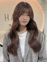 ハチ(HACHI) エクステに合わせてオレンジブラウンカラー♪馴染ませ80本