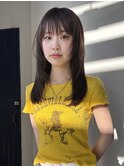20代30代大人可愛いモカベージュロングレイヤーカット