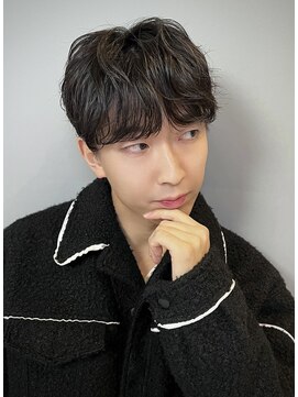 ニュアンスシャドウパーマ #ラウンドマッシュ【渡仲柊人】