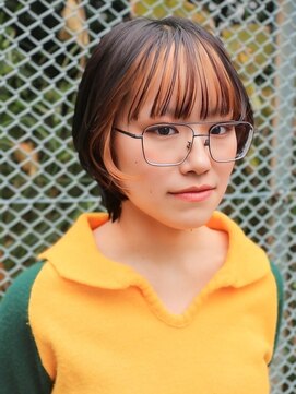 フェイスフレーミング ウルフ ボブ ブリーチ10代20代