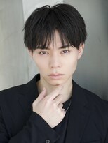 エイド 本店(aid) 黒髪微わけショートマッシュセンターパート刈り上げツーブロック