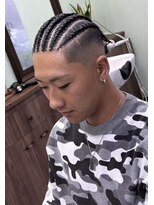 ケーエムシーセントラルルーツ(KMC Central Roots) 4本コーンロウwithスキンフェード