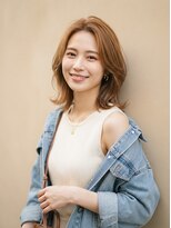 ティータ(teeta)&nbsp;【ミルクブラウン】イエベ春似合わせ★韓国風くびれミディ