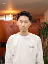 ロマンズヘッド(浪漫頭髪 ROMAN’S HEAD)&nbsp;ピンパーマアクティブスパイキーショートテーパーフェード