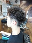 束感ツーブロスタイル×フェード
