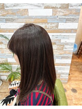 ハウオリ ヘアーワークス(Hauoli hair works) オーガニッククレイカラー×チャコールグレー