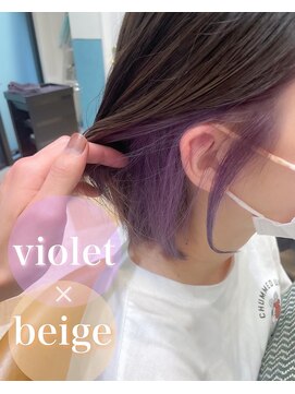 ロンド レグリーズ 立川(Lond leglise) 【槌矢圭悟】インナーカラー/ボブルフ/バイオレット