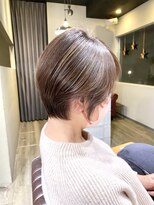 バンデヘアーデザイン(BANDE hair design) 白髪ぼかしカラー × 艶を出したショートボブ