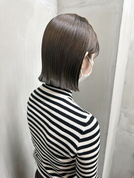 フレーム なんば店(FRAME) ▲オリーブベージュ×ぷっつんボブ▲