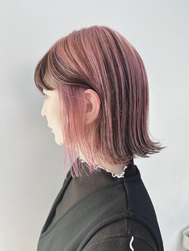 ヌークバイラヴェスト 四日市(neuk by lovest) ピンク×アンブレラカラー×イヤリングカラー