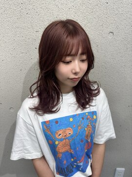 ヌークバイラヴェスト 四日市(neuk by lovest) ブリーチなしWカラーでピンクベージュ