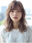 ☆ホワイトグレージュミニウルフデジタルパーマチェリーブラウン