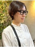 ショートスタイル　ナチュラルブラウン　20代30代40代