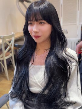 キートスバイガーランド (Kiitos by Garland) 黒髪風アッシュグレージュカラーくびれヘアロングヘア