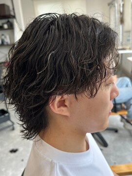 フゥ 宇都宮(FeU) 波巻きパーマメンズパーマメンズヘアツーブロックツイストパーマ