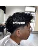 フェードxツイストパーマ