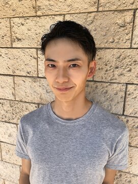 ツーブロックショートパーマ