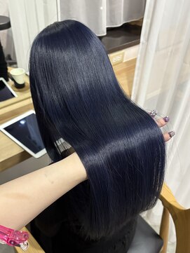 リュンヌ(Lune) ネイビーブルー/ブリーチカラー/ダブルカラー/YU99