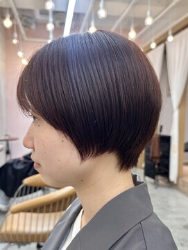 ロンドアジュール 横浜(Lond azur) ☆ミニウルフレイヤーカット顔周り前髪韓国ショートボブ/横浜