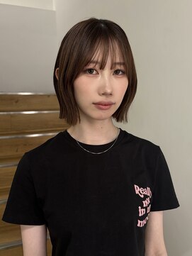 ヨーク(YOKE) 【YOKE】ミニボブくびれボブ切りっぱなし顔周りレイヤー前髪