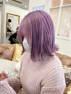 ロッカヘアエジェ(ROCCA hair eje.) くびれヘアボブ×ピンクラベンダー8.27