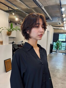 ヒュージ 三軒茶屋(huge) ショートボブ/ミニボブ/ニュアンスパーマ/顔周りカット/20代30代
