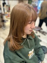ウリ 横浜(uli)&nbsp;ハイレイヤーロングウルフ×ミルクティーベージュ