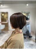 ショートカットボブショートボブグレージュショートミニボブ