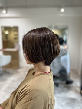 ソイクフ 四条大宮店(SOY-KUFU) ショートカットボブショートボブグレージュショートミニボブ