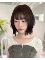 ミーク(meak)&nbsp;顔まわりレイヤー／縮毛矯正/透明感力ラー／堀江/レイヤーカット