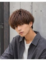 MEN's Baguz MEN'Sカット/ MEN'Sパーマ/ MEN'Sカラー 韓国風重めマッシュウェーブパーマ束感メンズヘアトレンド