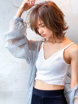 ハバナ 天神(HAVANA)&nbsp;大人かわいい☆小顔前下がりレイヤーボブ×ハイライトグレージュ