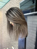 ラフ(LAFF)&nbsp;#バレイヤージュ#グレージュカラー#ボブウルフ#ココアベージュ