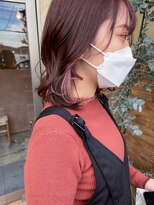 シー 岡崎(,SHE)&nbsp;斜めバング/グレージュカラー/デザインカラー/東岡崎