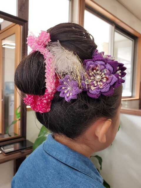 モダン風日本髪。
