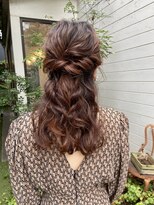 結婚式お呼ばれヘアセット/ハーフアップアレンジ/表参道